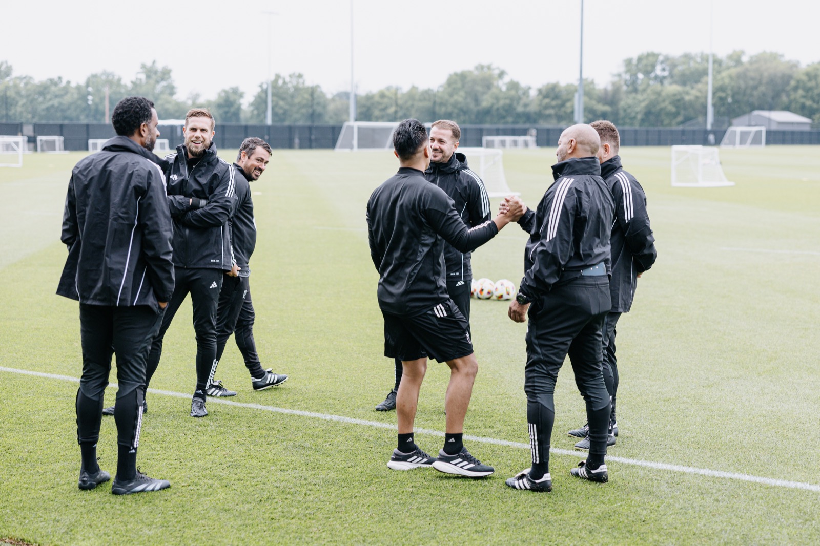 Luis coaching during professional soccer training