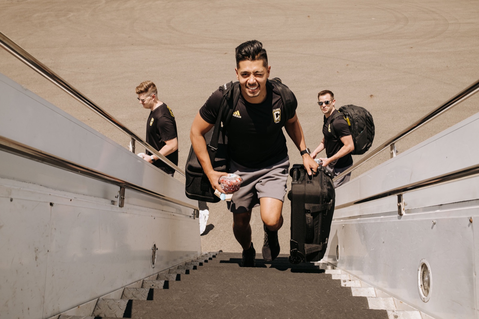 On the road with the team
